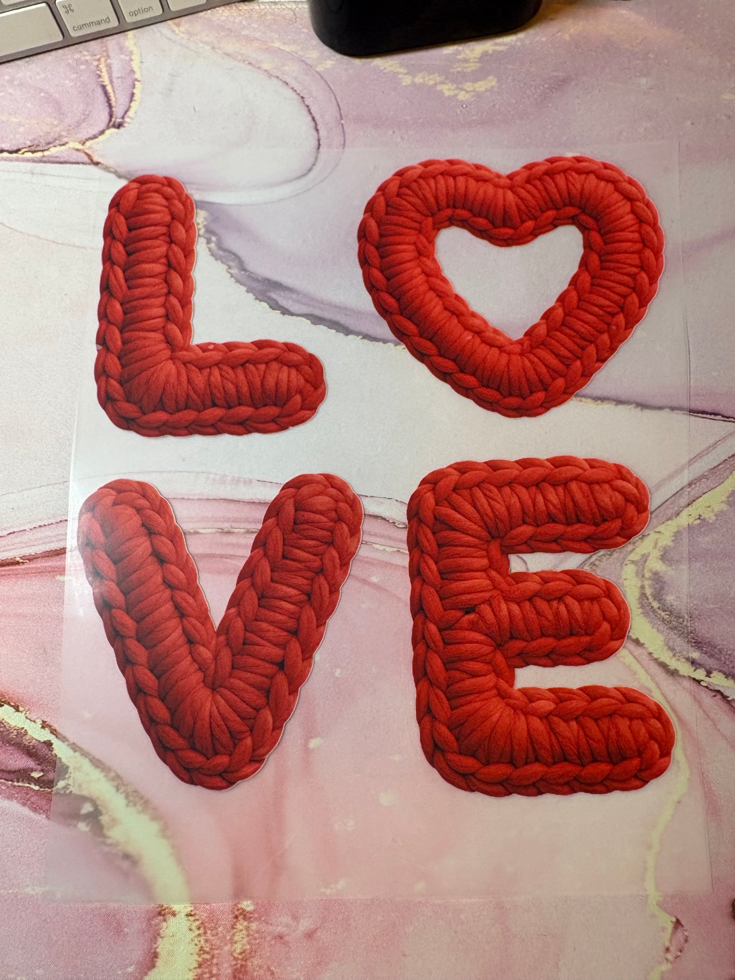 All Red LOVE crochet Valentine Tshirt