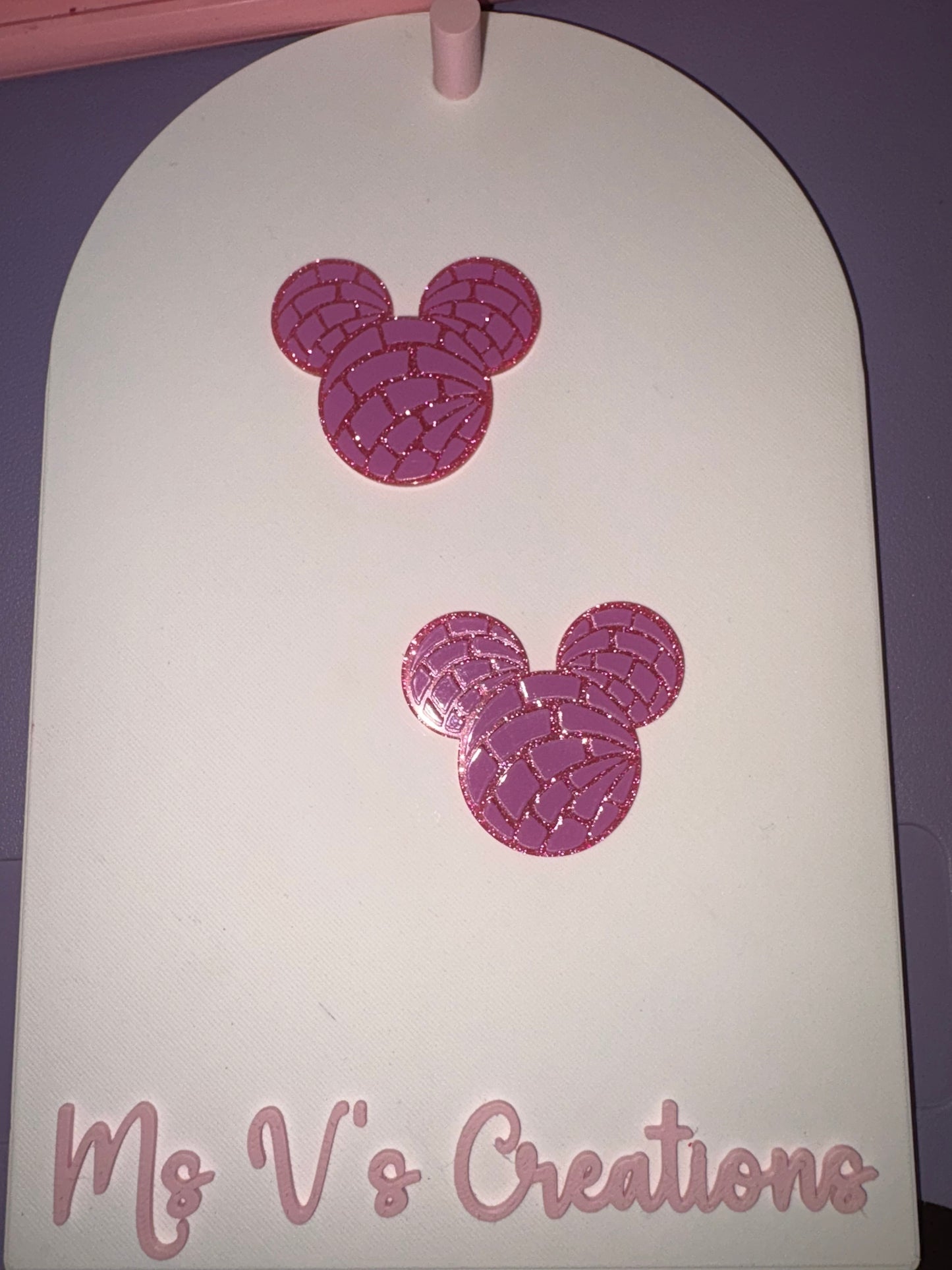 Pink Mickey Concha Badge Reel