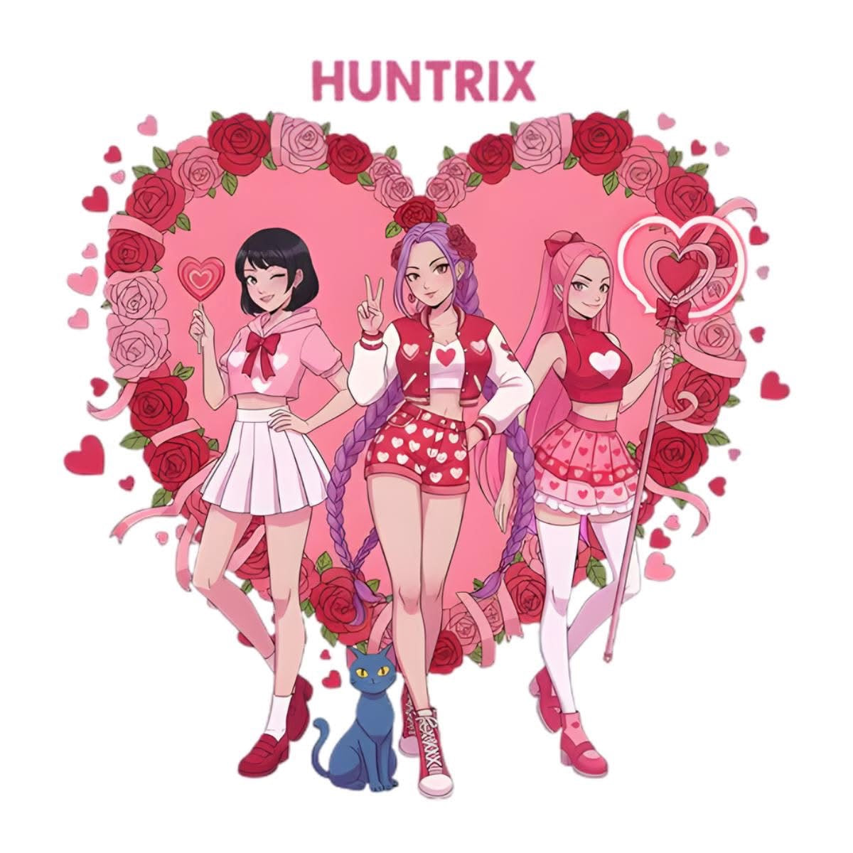 Pink heart Huntrix Tshirt