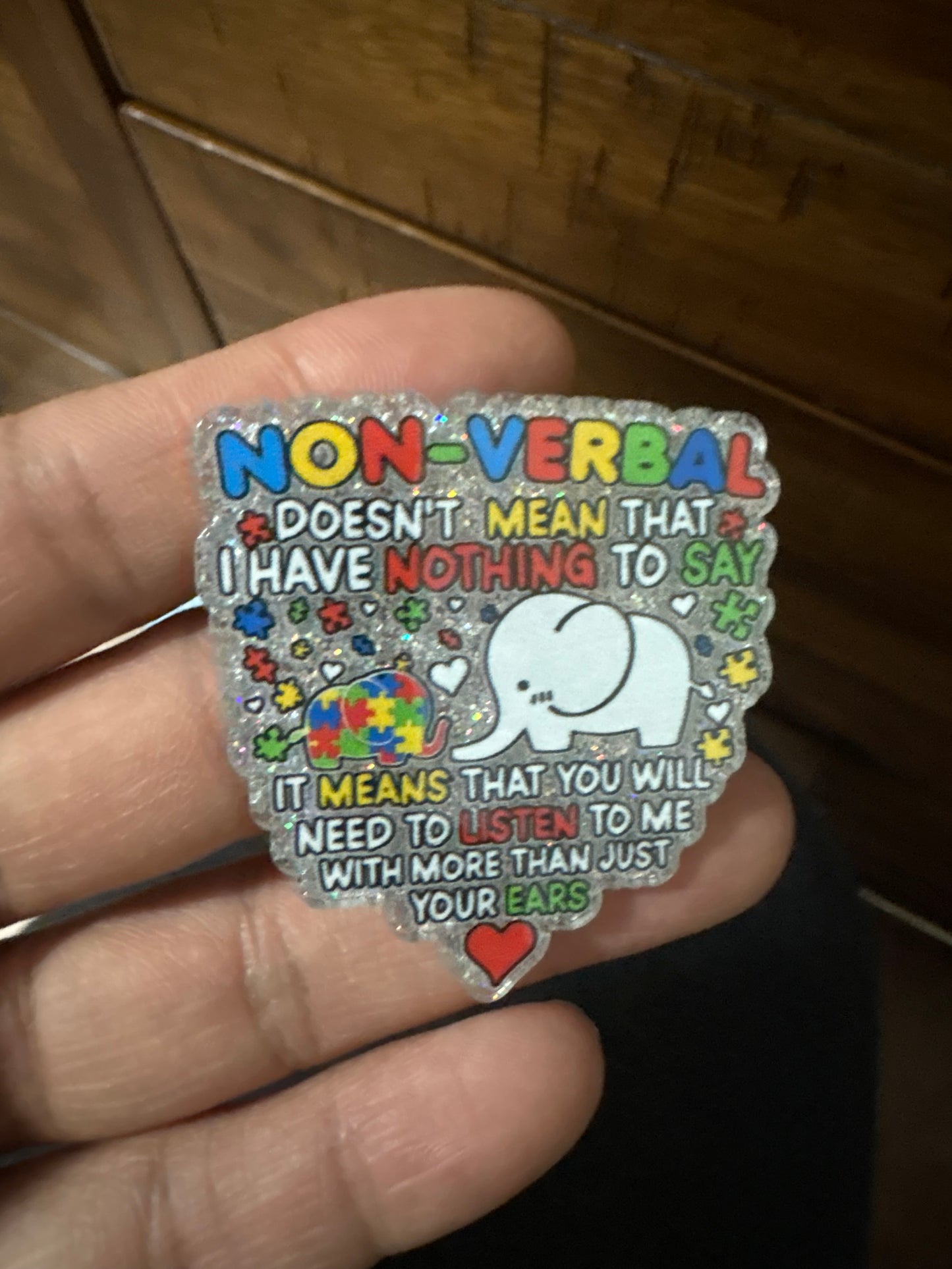 NON-Verbal Autism Badge Reel