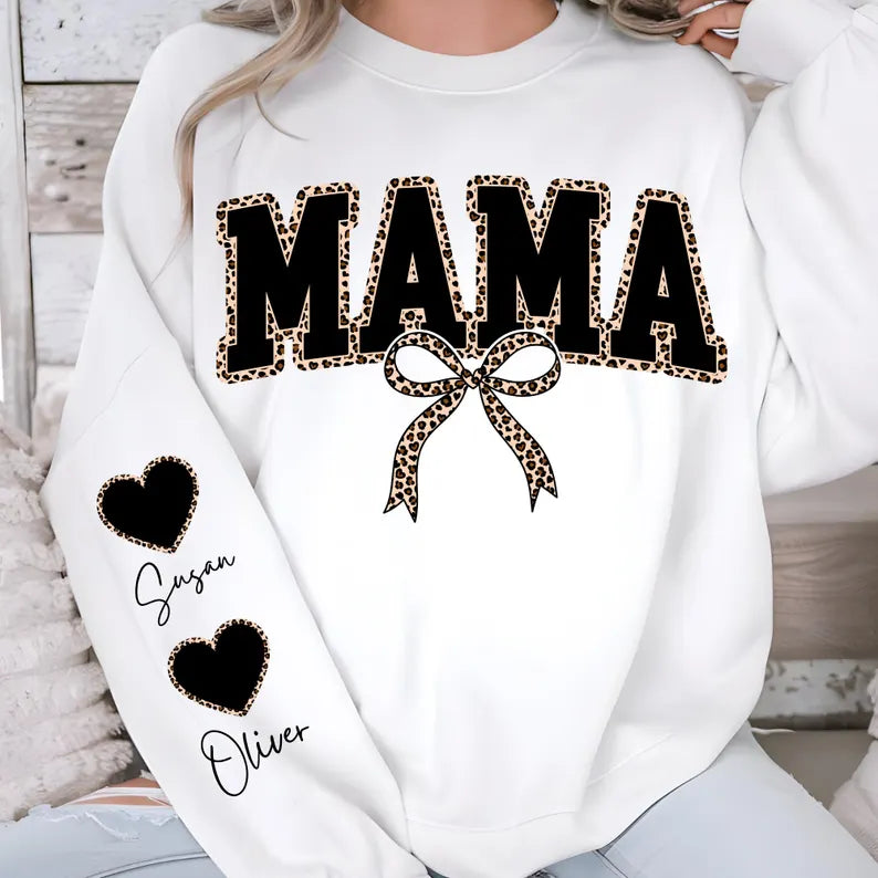 MAMA Leopard with Hearts and Name