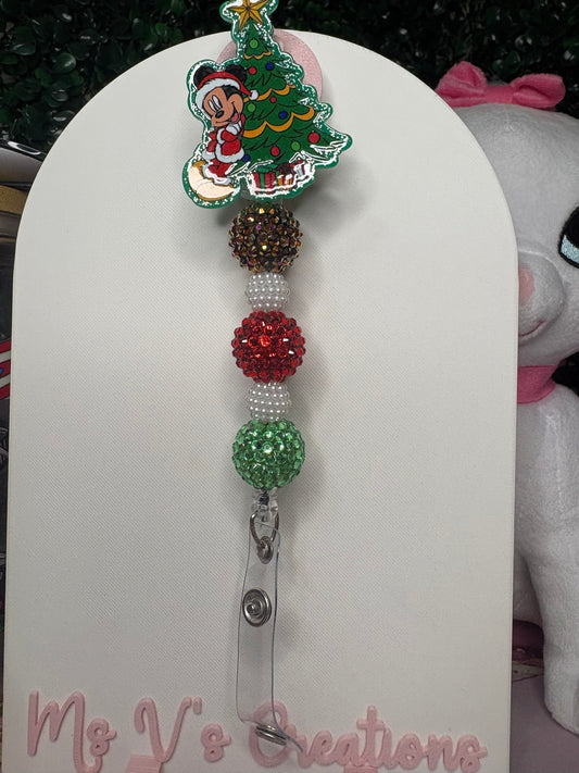 Mickey Christmas Badge Reel