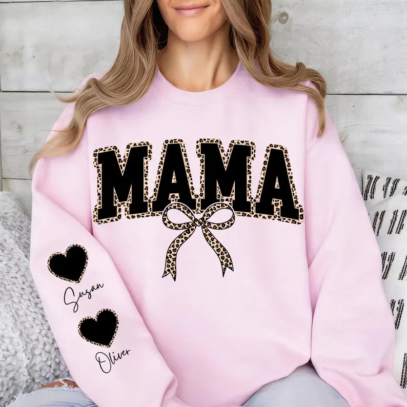 MAMA Leopard with Hearts and Name