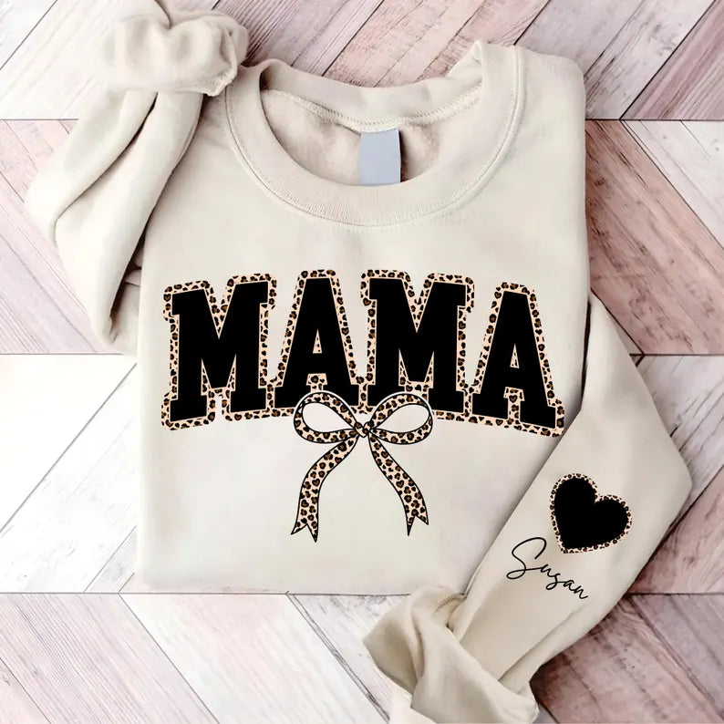 MAMA Leopard with Hearts and Name