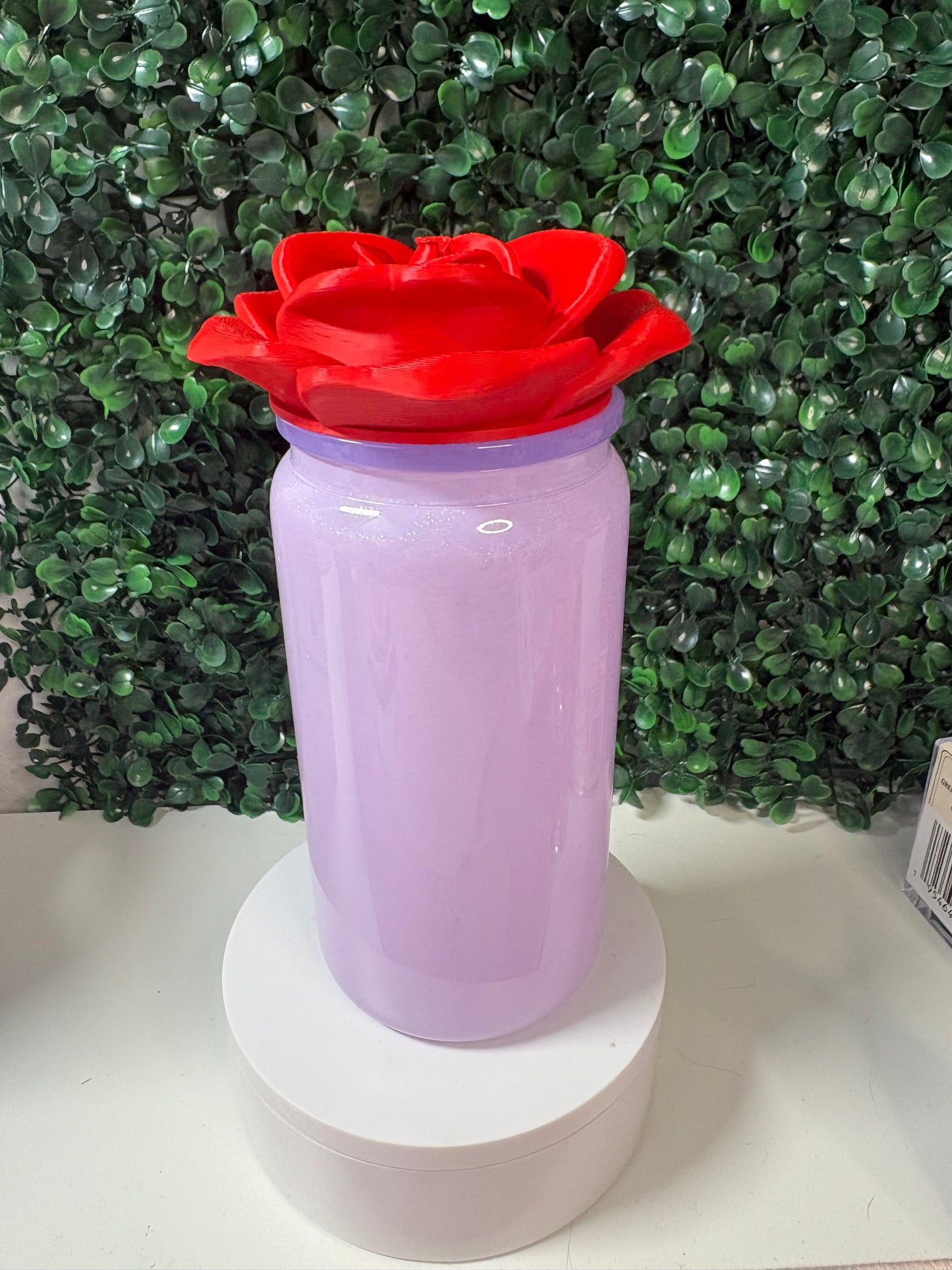 Pink and Red Straw Topper