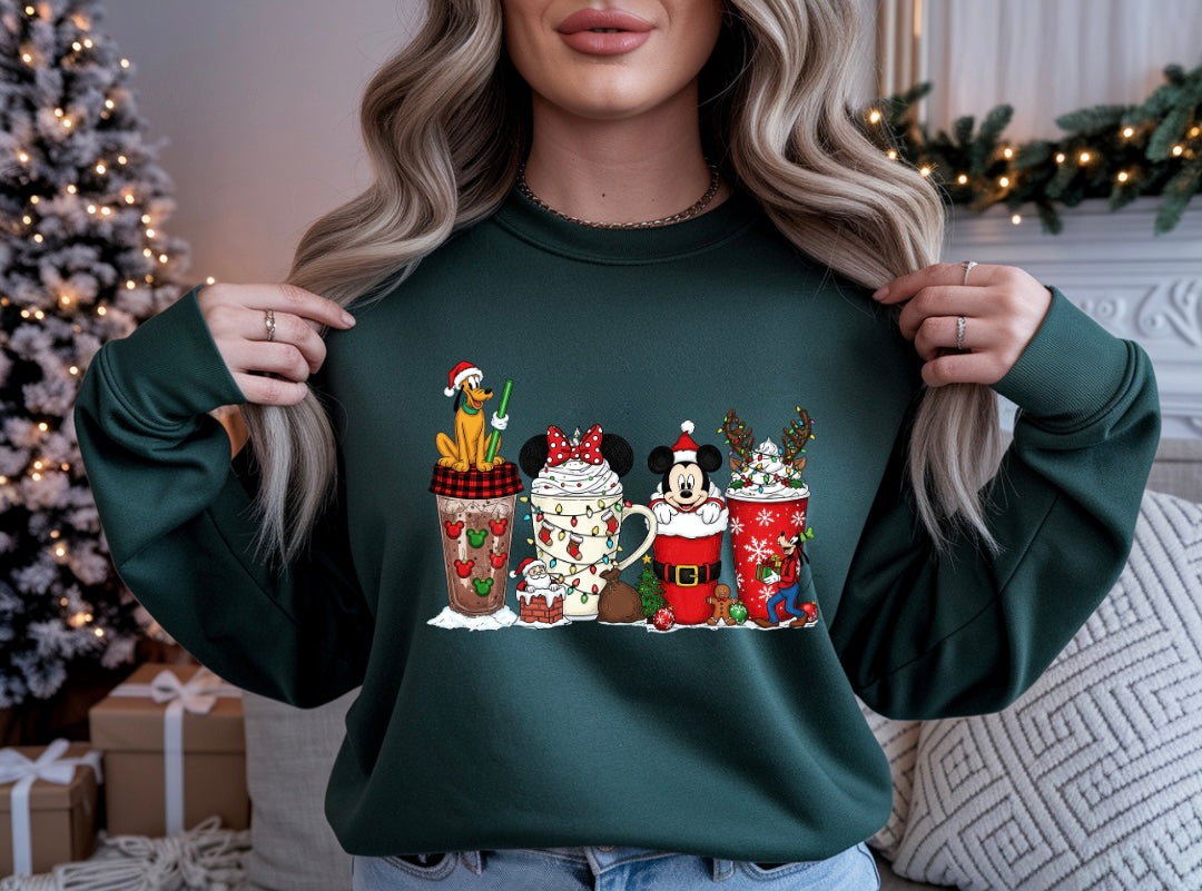 Mickey Pluto and Goofy Coffee Sweater
