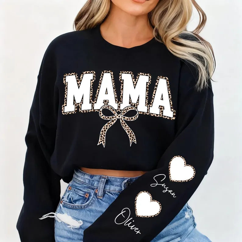 MAMA Leopard with Hearts and Name