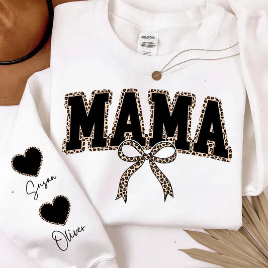 MAMA Leopard with Hearts and Name