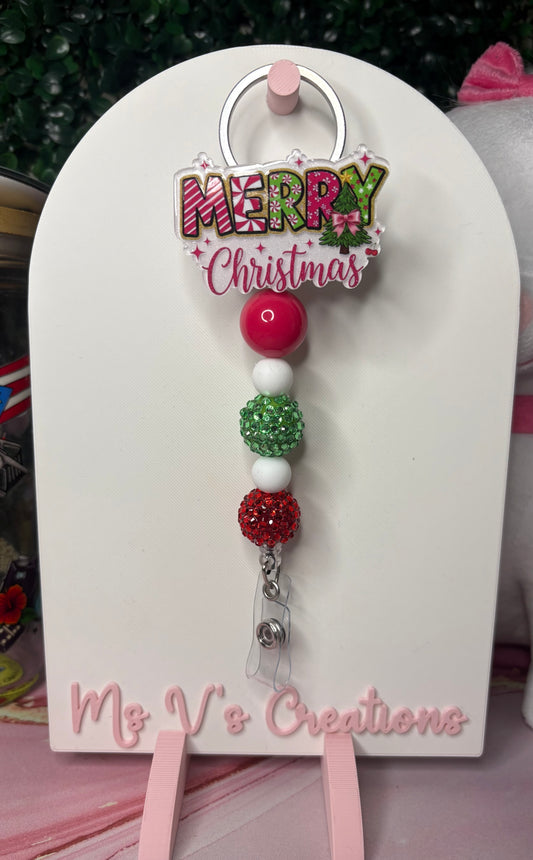 Merry Christmas  2 Badge Reel