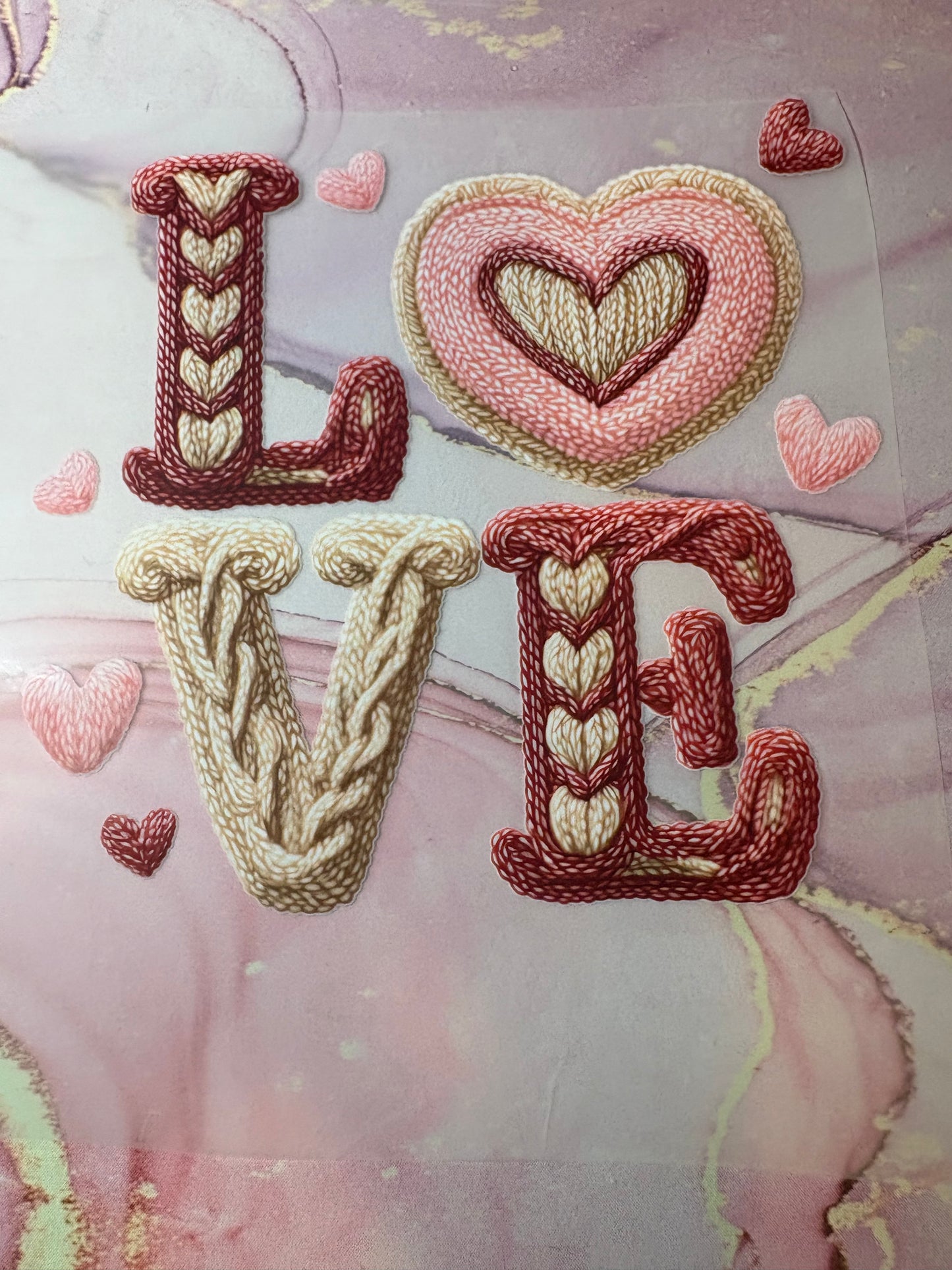 Red white and Pink LOVE tshirt