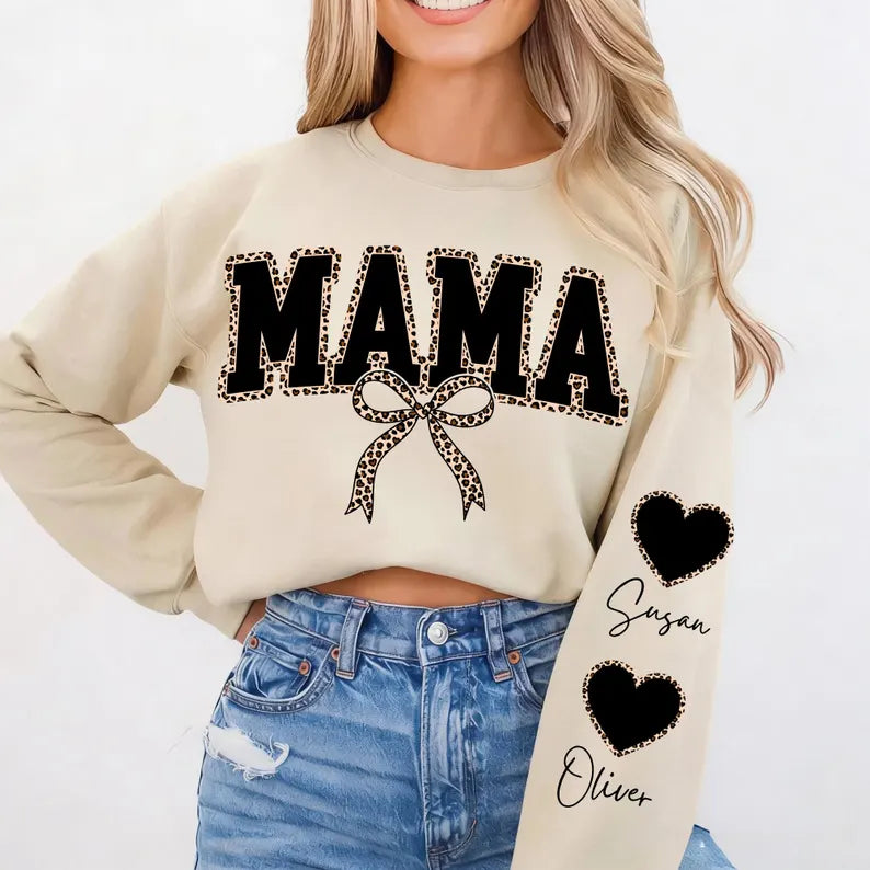 MAMA Leopard with Hearts and Name