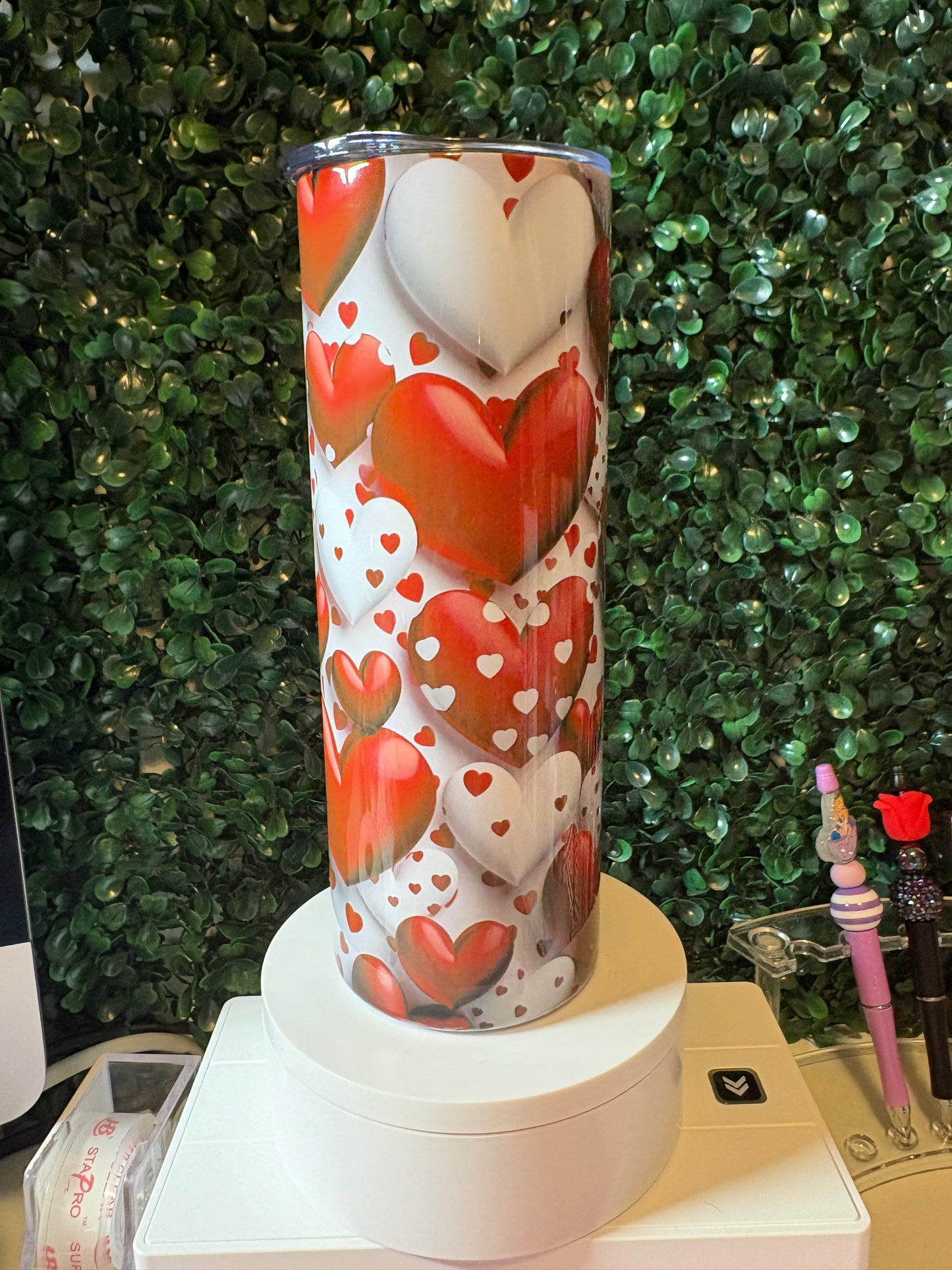 20oz Valentine Heart Tumbler
