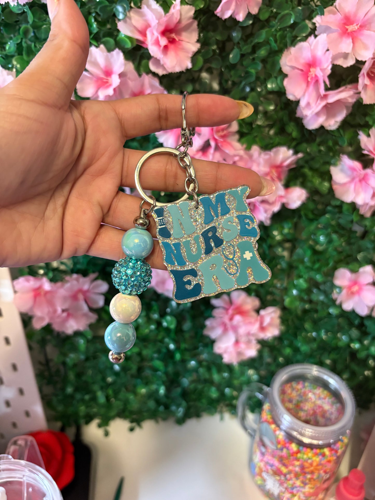 Blue in my Nurse Era Keychain