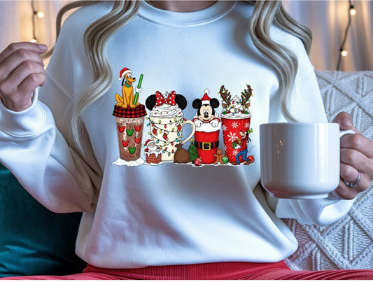 Mickey Pluto and Goofy Coffee Sweater