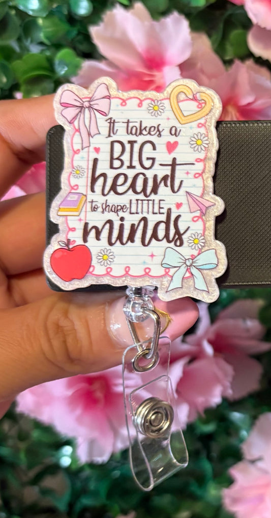 Big Heart Teacher badge reel