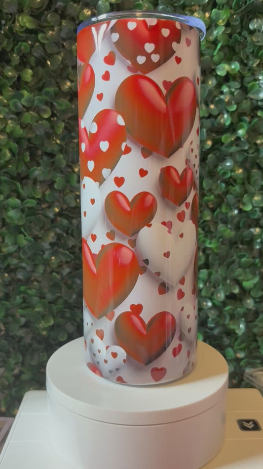20oz Valentine Heart Tumbler